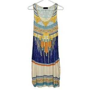 Hale Bob Dress Womens Size Small Sleeveless Multi-Color Racerback Boho Festival